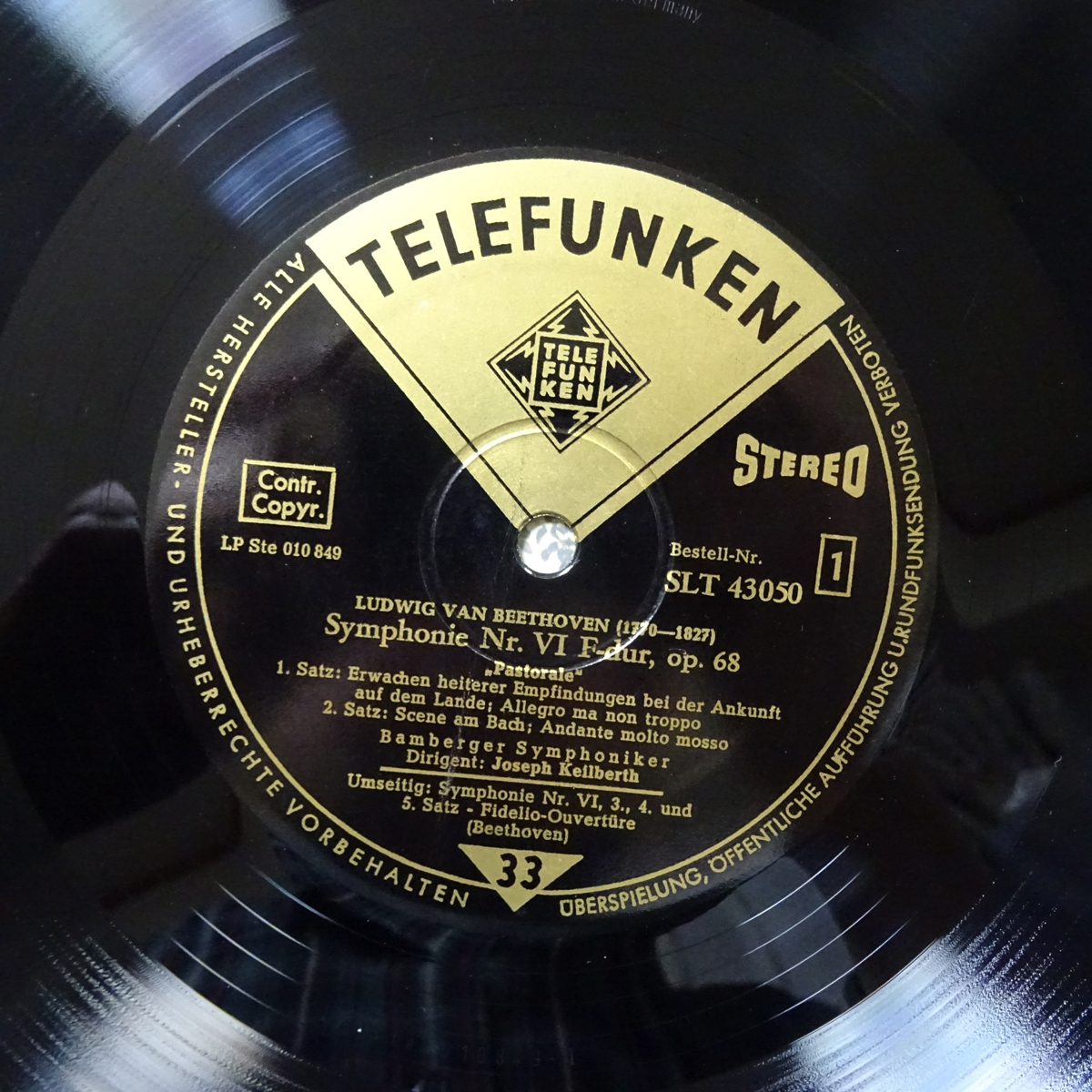 独Telefunken SLT43050 ベートーヴェン「田園」 カイルベルト バンベルク響の画像3