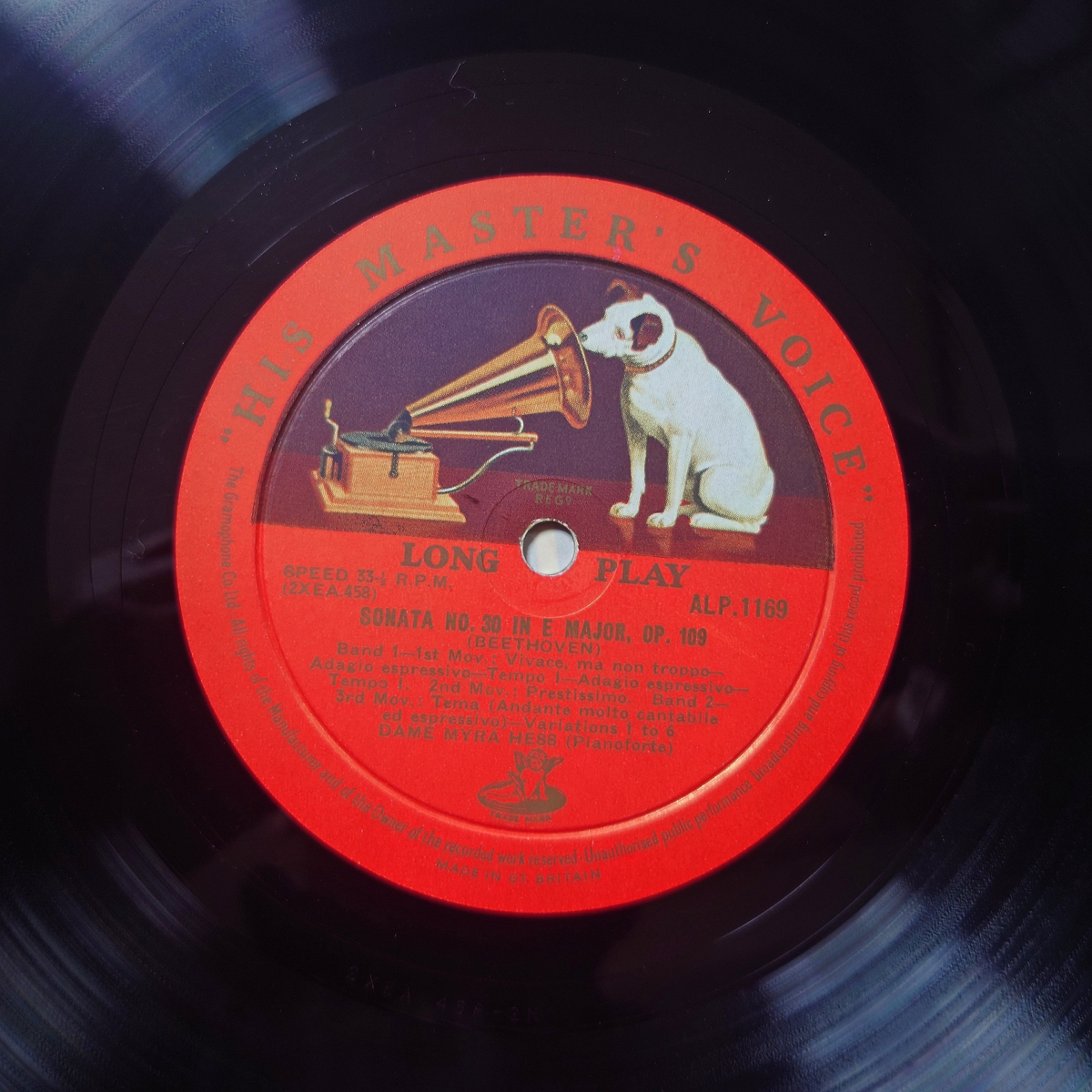 英HMV ALP1169 ベートーヴェン「ピアノソナタ第30&31番」 マイラ・ヘスの画像3