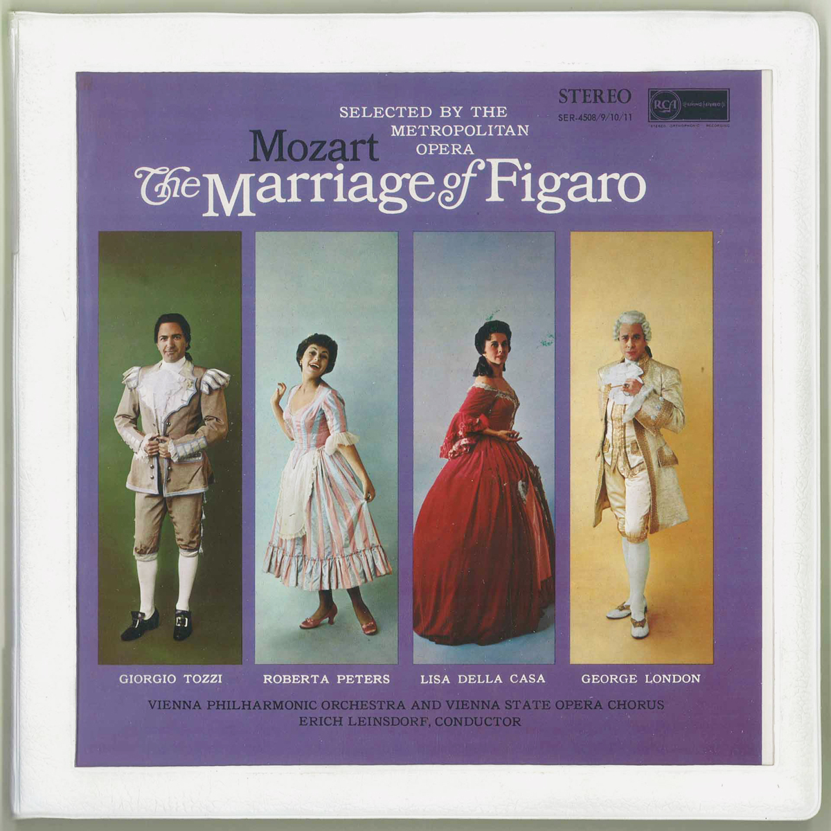 英RCA SER4508/11 モーツァルト「フィガロの結婚」 ピータース デラ・カーザ トッツィ ラインスドルフ ウィーン・フィルの画像1
