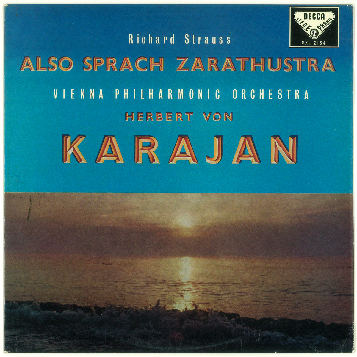英Decca SXL2154 Ｒ・シュトラウス「ツァラトゥストラはかく語りき」 カラヤン ウィーン・フィルの画像1