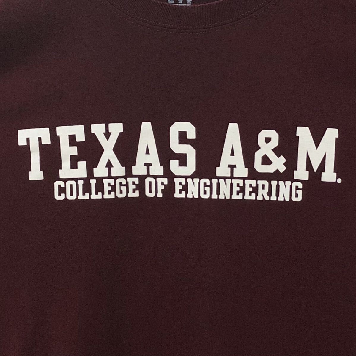 チャンピオン US アメリカ古着 テキサスA&M大学 カレッジプリント 半袖Tシャツ XLの画像5