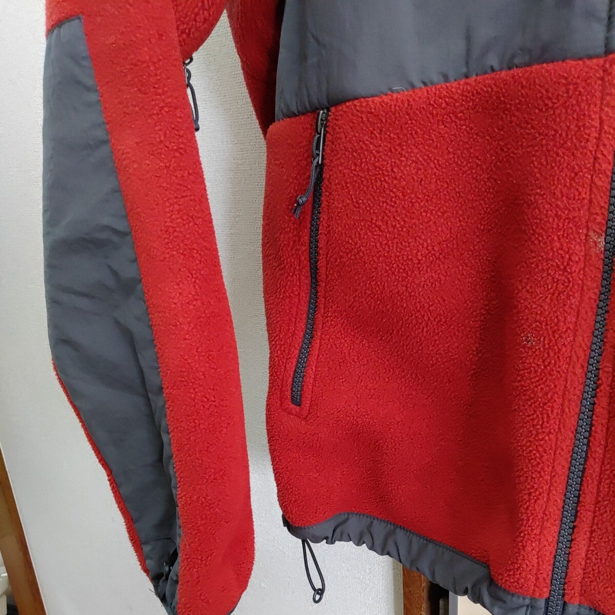 【レア】ノースフェイス　the north face　デナリジャケット フリース　ヴィンテージ　90年代　赤　レッド　グレー　メンズM　0426-D1-SA5_画像5