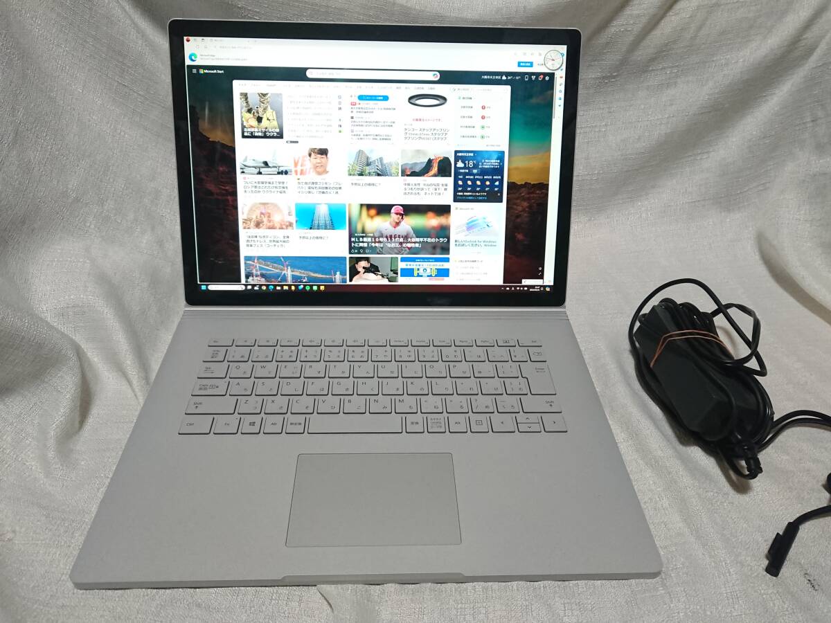 【即決送料込み】Office搭載 マイクロソフト 15インチ Surface Book 2 Core i7-8650U 1.9GHz/16GB/SSD512GB/Windows11/GTX 1060の画像1