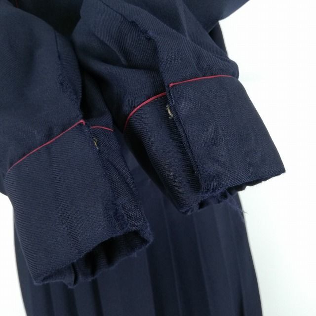 1円 ジャケット スカート 上下2点セット 冬物 女子 学生服 大阪帝塚山学院中学高校 紺 制服 中古 ランクC EY8696_画像3