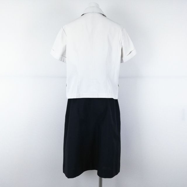 1円 ブラウス スカート 上下2点セット 夏物 女子 学生服 長崎諫早高校 白 制服 中古 ランクC EY9520_画像2