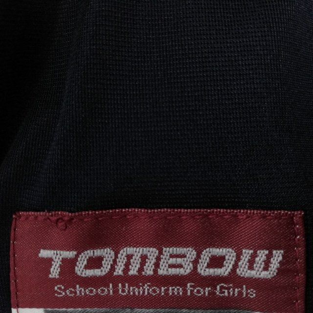 1円 セーラー服 チェックスカート スカーフ 上下3点セット 夏物 白2本線 女子 学生服 中学 高校 白 制服 中古 ランクC EY9145の画像9