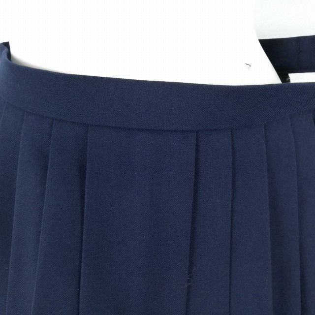 1 jpy sailor suit skirt scarf top and bottom 3 point set 160A winter thing white 2 ps line woman school uniform middle . high school navy blue uniform used rank C EY9872