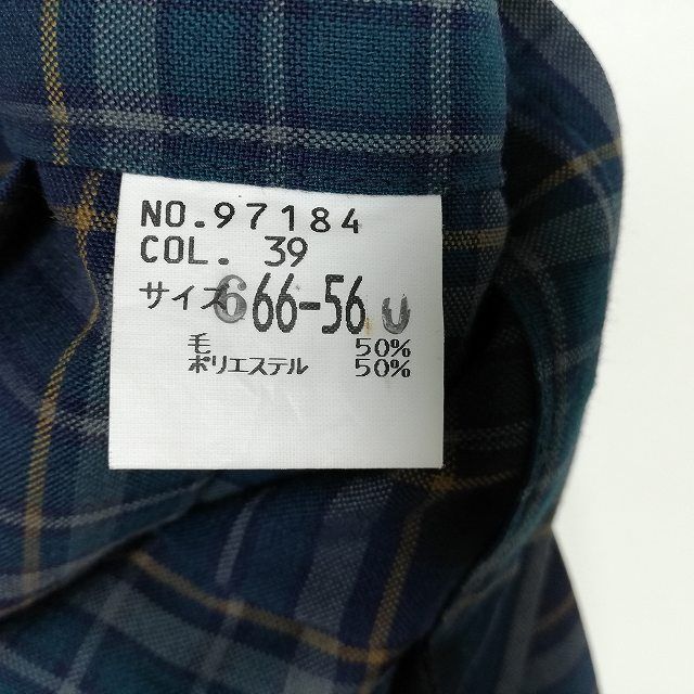 1円 スクールスカート 夏物 w66-丈43 チェック 中学 高校 ミニ丈 プリーツ 学生服 制服 女子 中古 IN5373_画像5