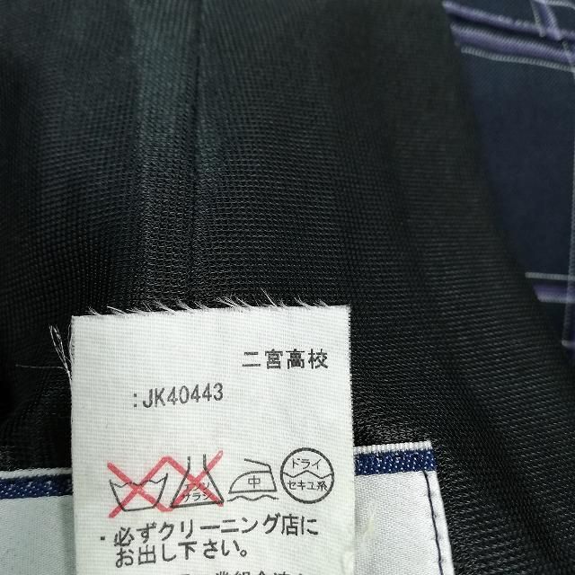 1 иен школьная юбка лето предмет w66- длина 54 проверка Kanagawa 2 . средняя школа плиссировать школьная форма форма женщина б/у IN5532