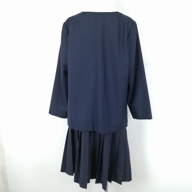 1 иен жакет юбка верх и низ 3 позиций комплект 180A большой размер очень большой can ko- зима предмет женщина школьная форма средний . средняя школа темно-синий форма б/у разряд C NA0897