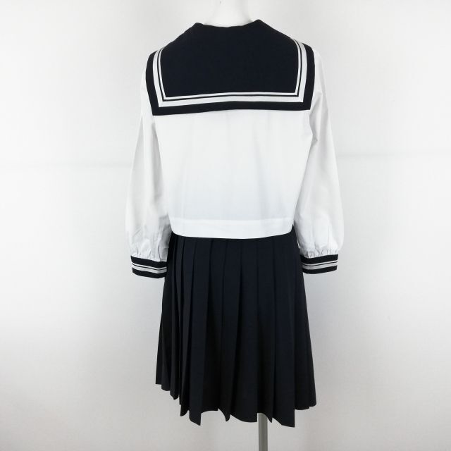 1 иен матроска юбка шарф верх и низ 3 позиций комплект промежуточный одежда белый 2 шт линия женщина школьная форма средний . средняя школа белый форма б/у разряд C NA0448