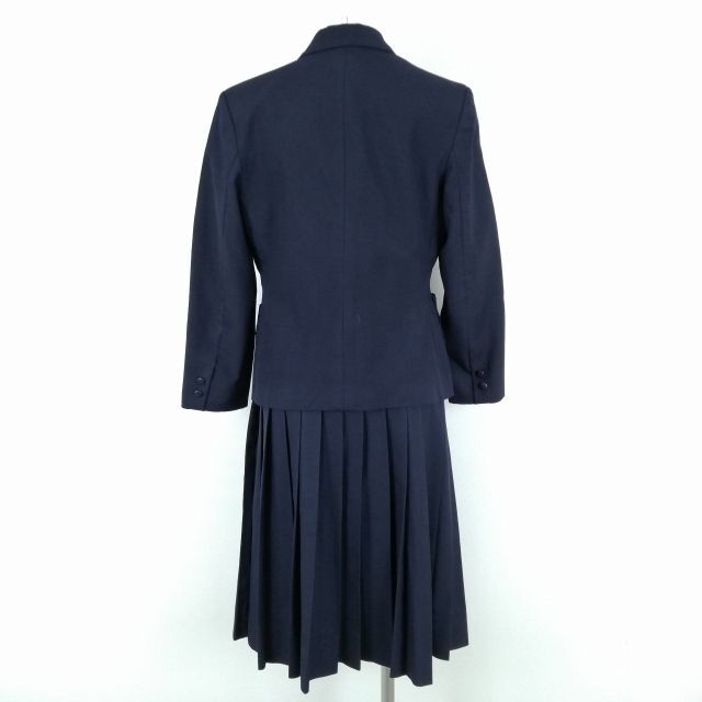 1円 ブレザー スカート 上下2点セット 冬物 女子 学生服 中学 高校 紺 制服 中古 ランクC NA1210の画像2