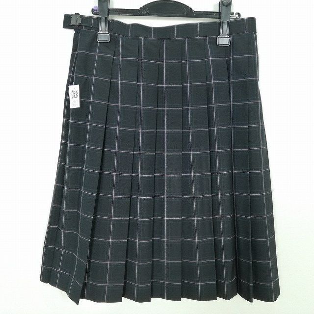 1 иен школьная юбка большой размер лето предмет w75- длина 62 проверка Kanagawa Япония университет Fujisawa средняя школа плиссировать школьная форма форма женщина б/у IN5879