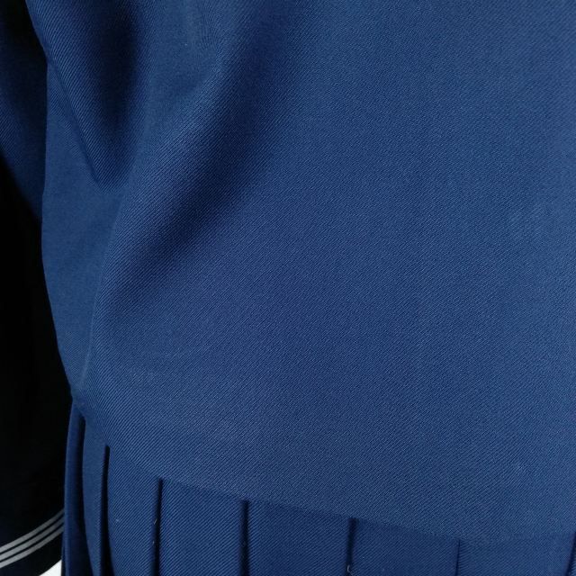 1 иен матроска юбка шарф верх и низ 3 позиций комплект указание большой размер зима предмет белый 3шт.@ линия женщина школьная форма средний . средняя школа цветок темно-синий форма б/у разряд C NA1205