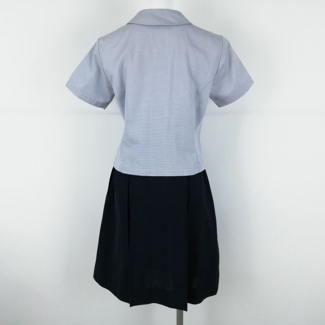 1 иен блуза юбка лента верх и низ 3 позиций комплект 150A Fuji яхта лето предмет женщина школьная форма Kumamoto олень книга@ quotient . средняя школа серый форма б/у разряд B NA2235