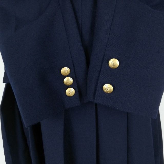 1 jpy blaser miniskirt top and bottom 4 point set designation 170A large size winter thing woman school uniform middle . high school forest britain . navy blue uniform used rank B NA2455