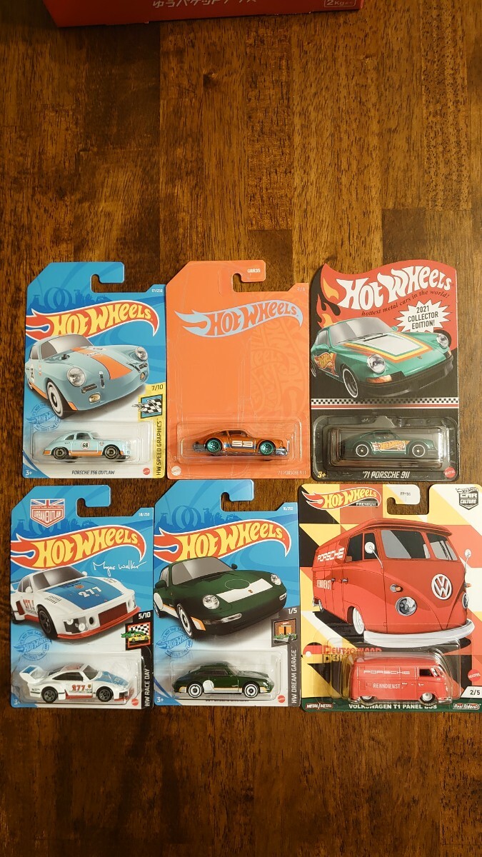 Hot Wheels　ホットウィール　ポルシェ　356 911 935 993 VW BUS 6台セット+おまけ5台_画像1