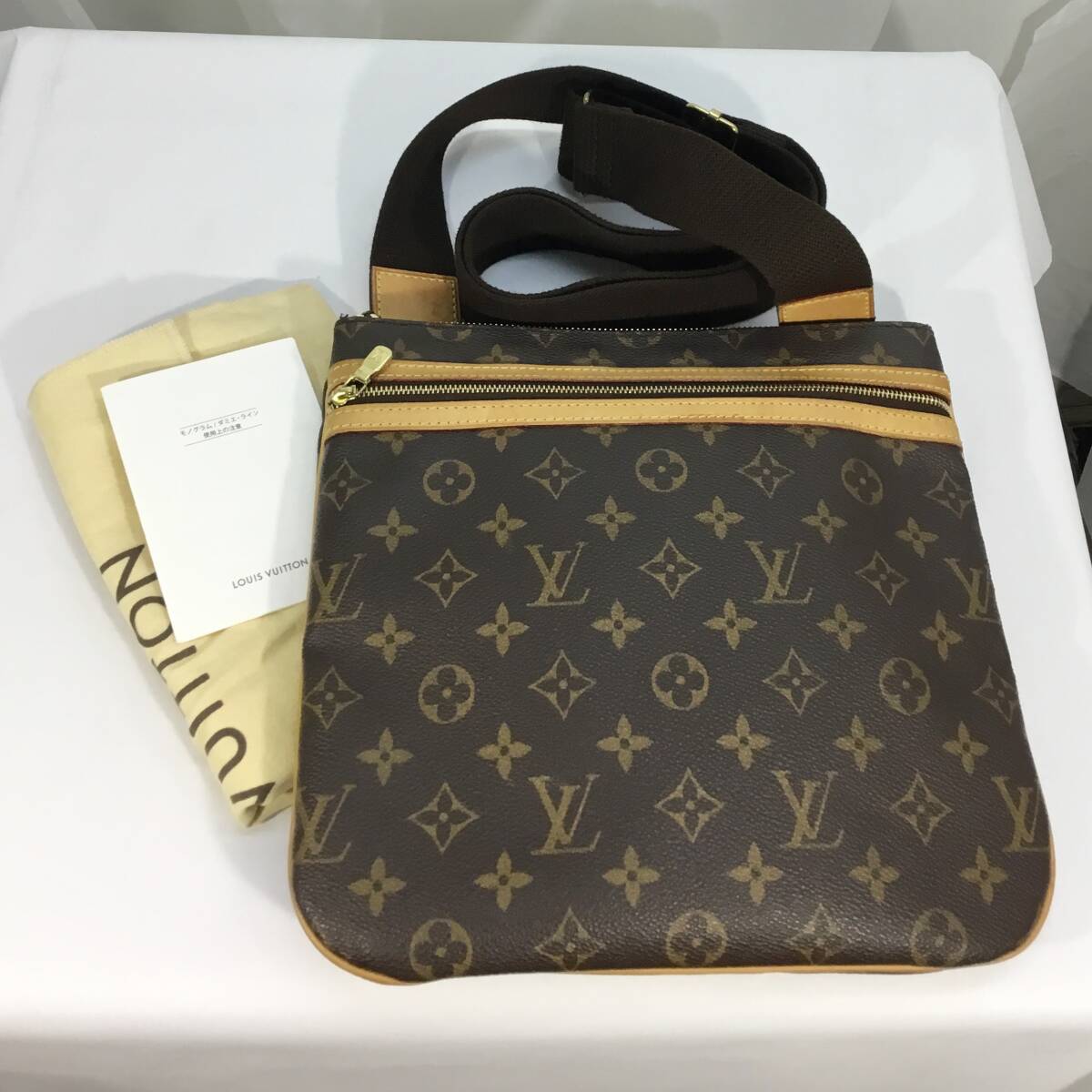 送料無料 中古 ルイヴィトン バッグ LOUIS VUITTON ポシェットボスフォール M40044 モノグラム ショルダーバッグ 保存袋付 147679_画像8