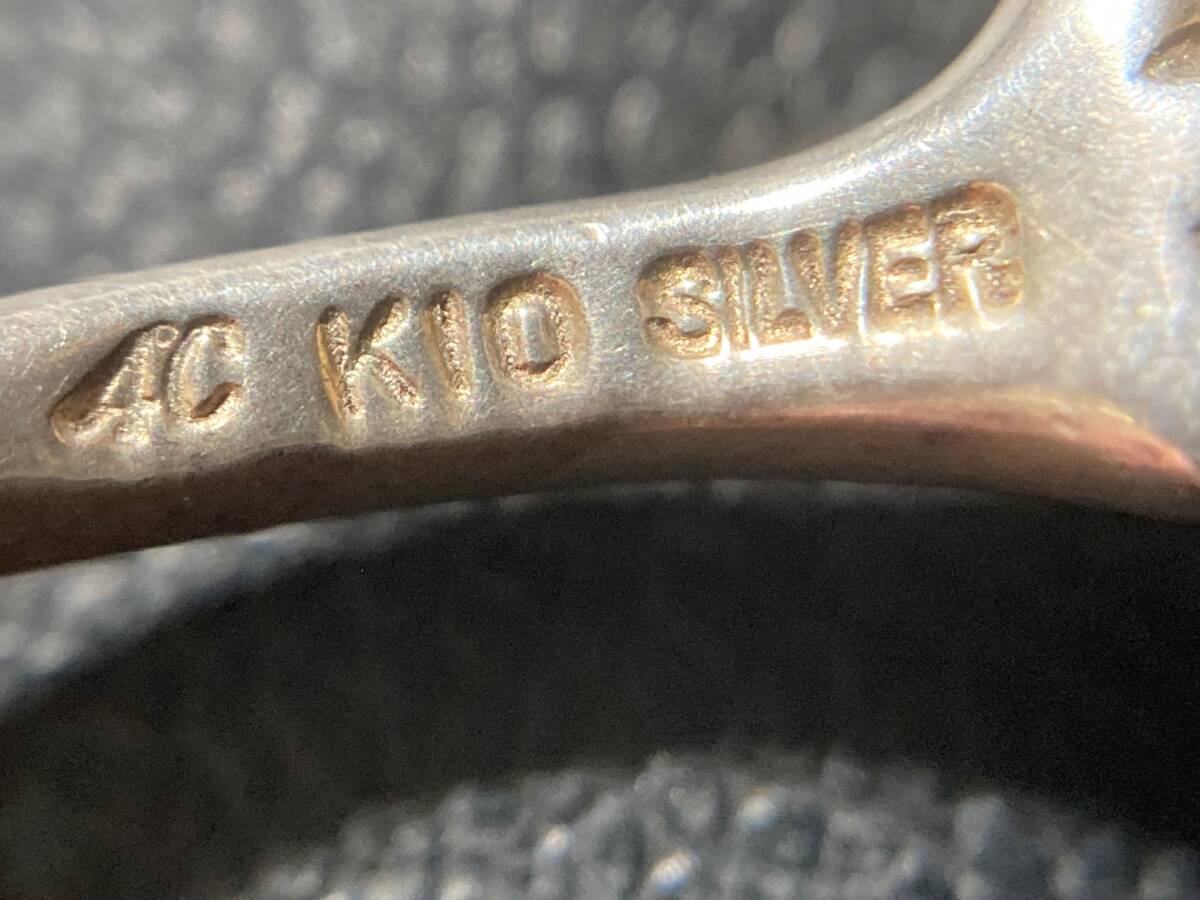 27308 Silverアクセサリー 【4℃ ヨンドシー  SILVER/K10 デザインネックレス チョーカー 重さ：7.4g】 ユーズド品の画像5
