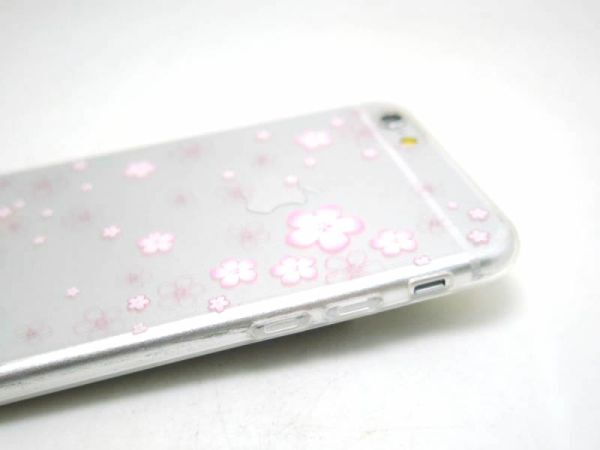 iPhone 6/6S サクラ クリアケース ソフトカバー 桜 TPU 透明の画像3