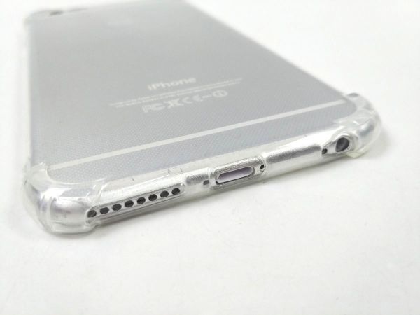 iPhone 6 Plus/6s Plus 耐衝撃クリアケース ソフトカバー TPU 透明 ネックストラップ付き_画像4
