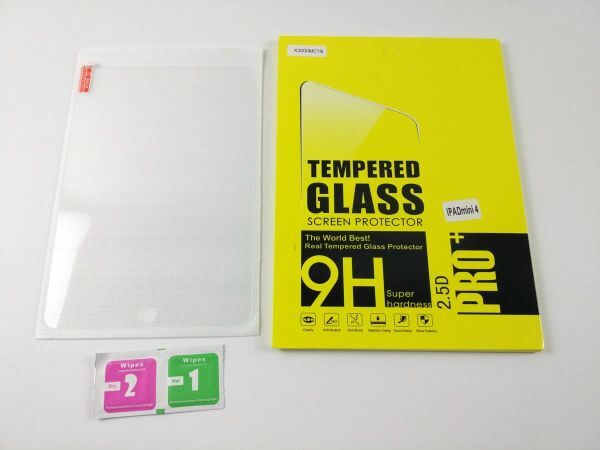 iPad mini4 強化ガラス製液晶保護フィルム シート 9Hの画像1