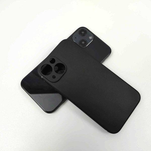 iPhone 13 mini用 シンプル薄型ソフトケース カバー TPU ブラックの画像7