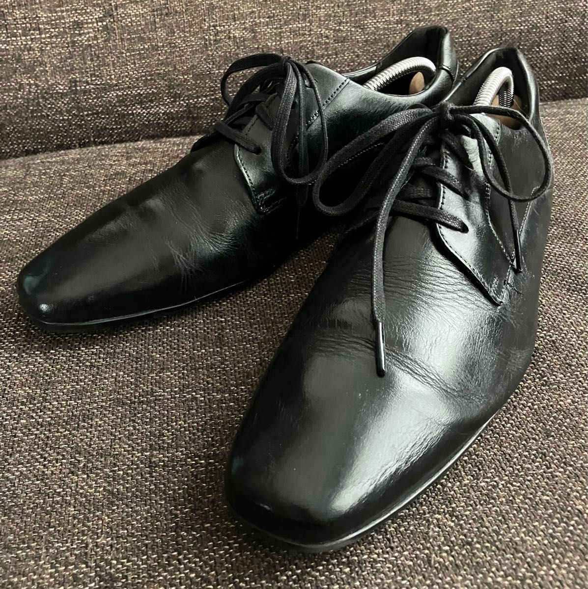 【廃盤】クラークス　グレメントレース　ブラックレザー　ドレスシューズ　プレーントゥ　革靴　UK7 25.5cm