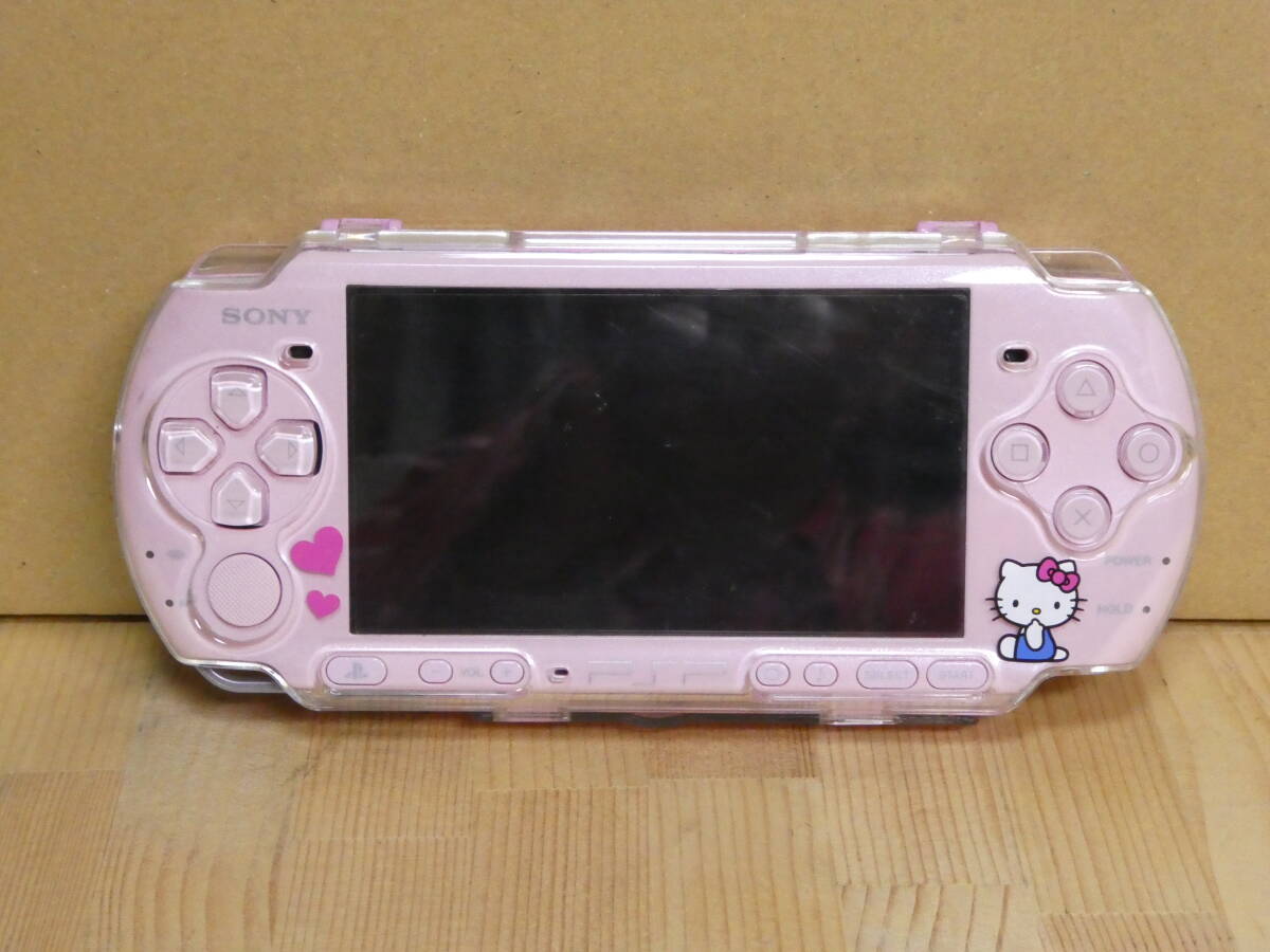 【動作確認バッテリー無】PSP-3000 ピンク キティちゃんケース付き SONY_画像6