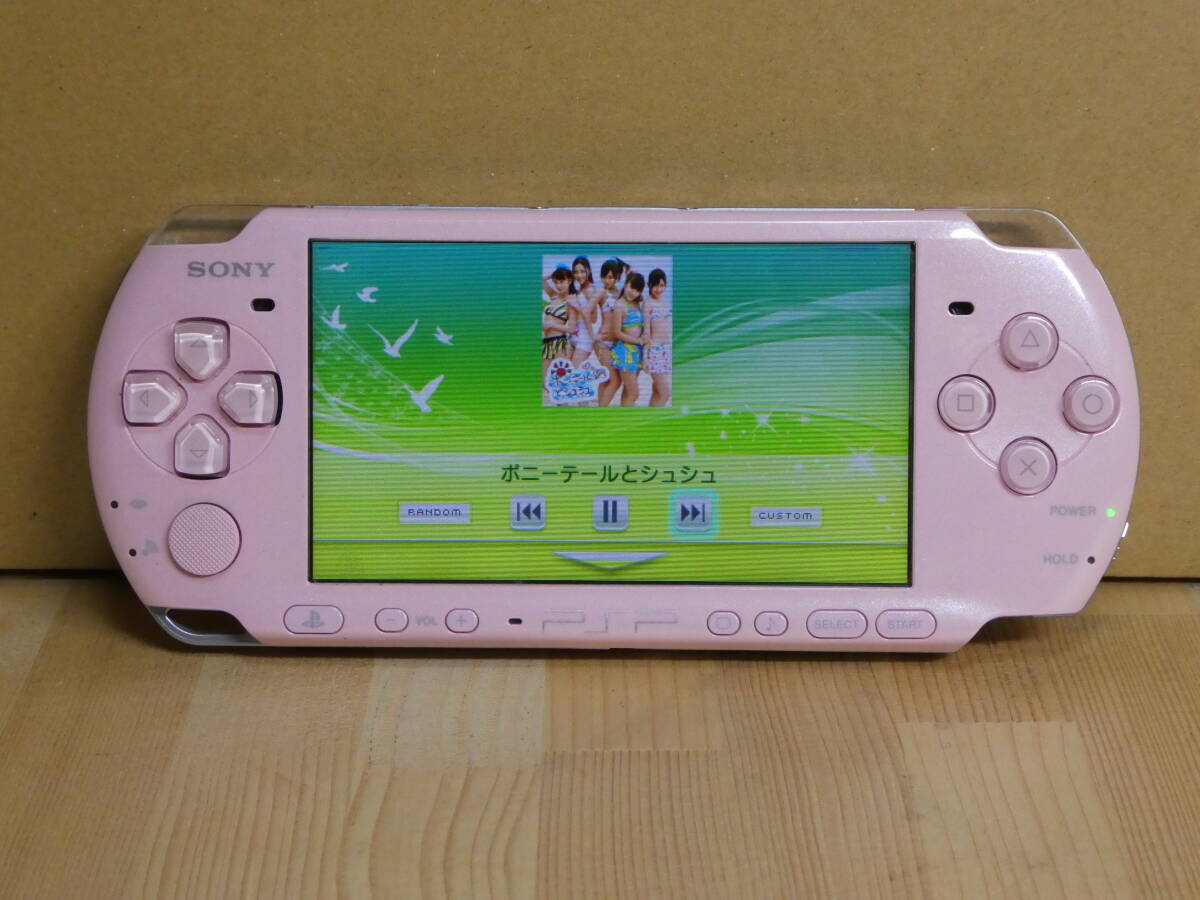 【動作確認バッテリー無】PSP-3000 ピンク キティちゃんケース付き SONY_画像1