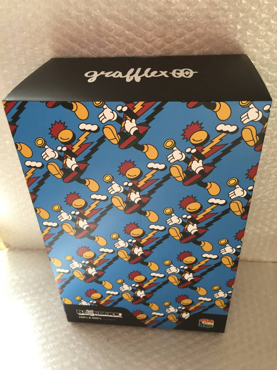 ベアブリック GRAFFLEX ミッキーマウス MICKEY MOUSE 100%&400% グラフィック アート グラフレックス BE@RBRICK_画像1