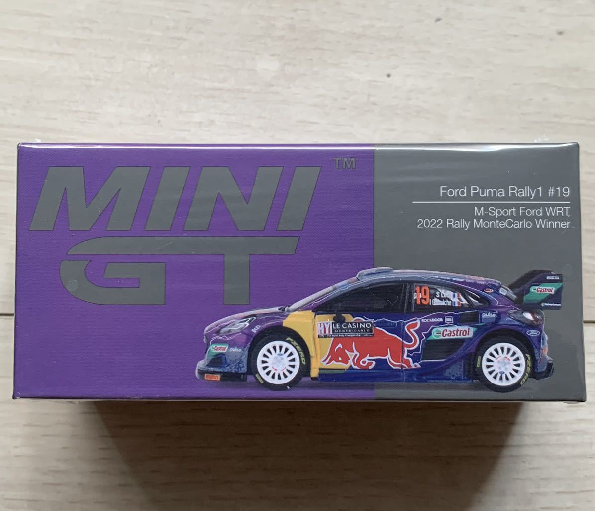1/64 MINI-GT ★ フォード プーマ Rally1 #19 モンテカルロラリー 2022 優勝車 ( 左ハンドル ) ★ MINI GT M-Sport Ford WRT MGT00533の画像1