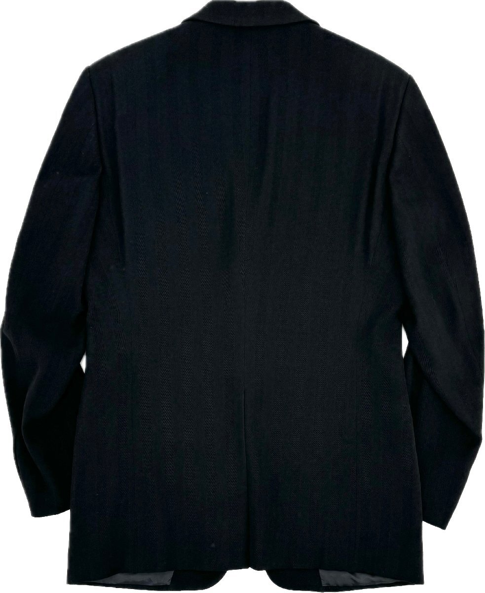 ARMANI COLLEZIONI アルマーニ ストレッチ ウール シングル 3B ノータック スーツ セットアップ 通年素材 46/M 黒 ポルトガル製 国内正規品の画像3