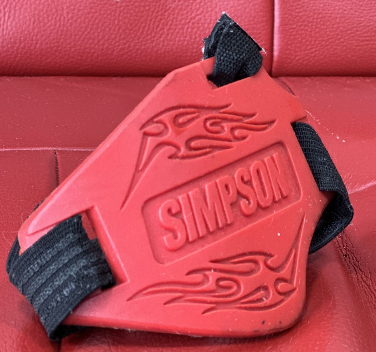SIMPSON シフトガード 赤 シンプソン バイク靴ガード 保護#FATBOY114 #CB750FOUR #SS750 #Z2_画像2