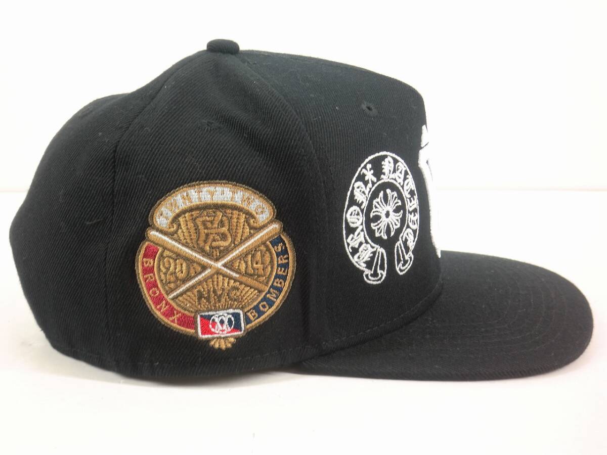 A3421 TWNTY TWO BRONX BOMBERS Wロゴ CAP キャップ 帽子 黒 ブラック 中古の画像5