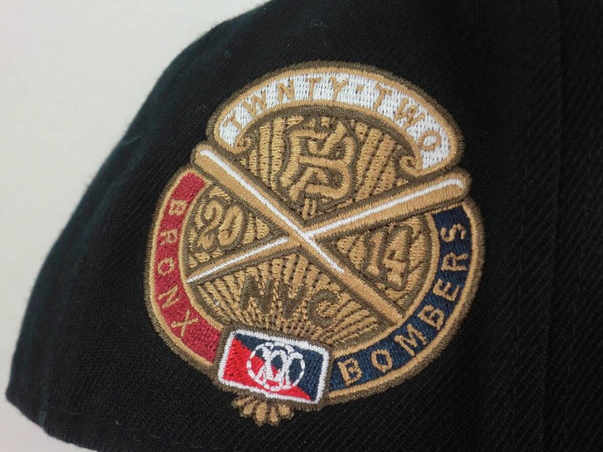 A3421 TWNTY TWO BRONX BOMBERS Wロゴ CAP キャップ 帽子 黒 ブラック 中古の画像8