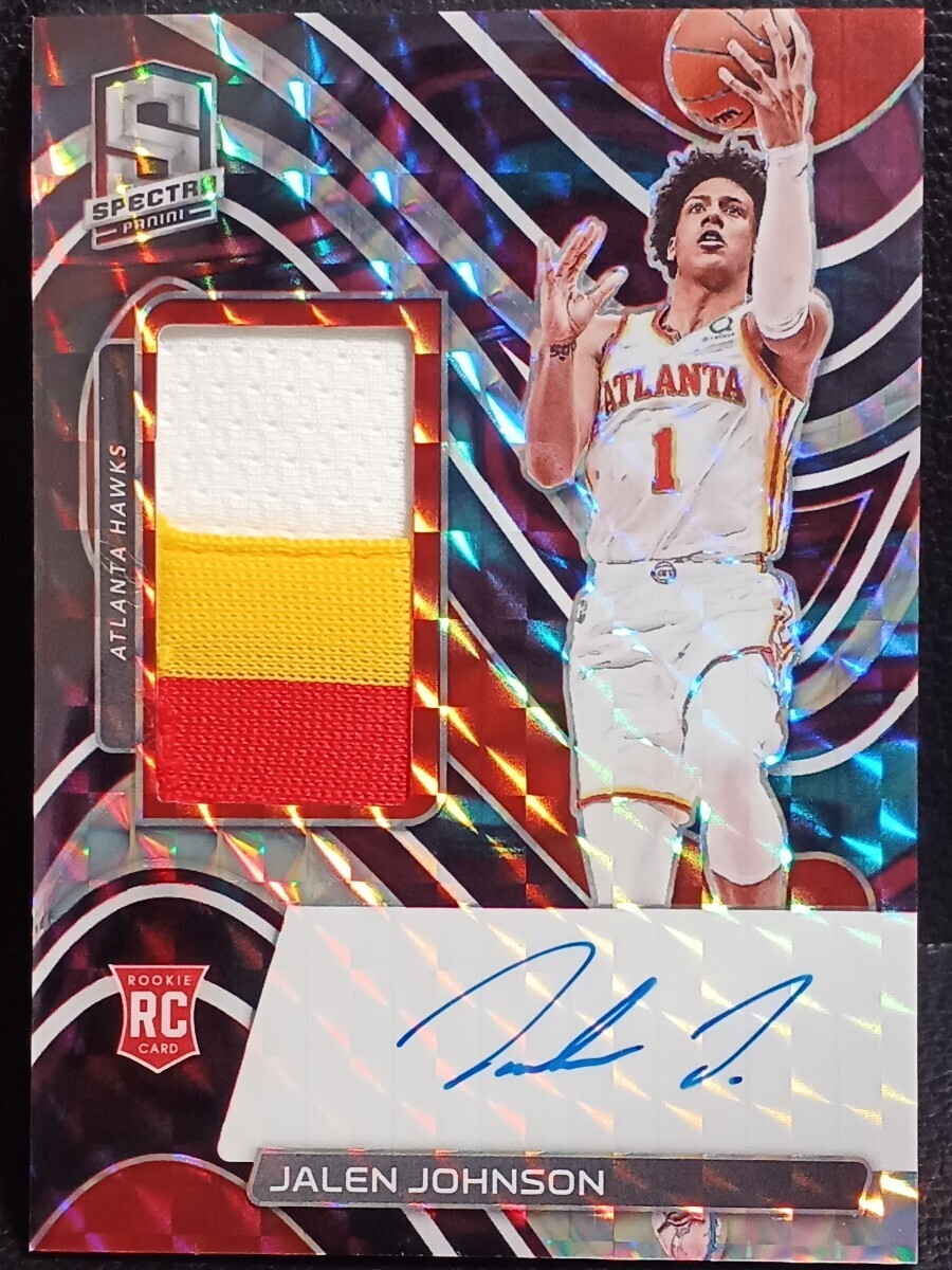 【49枚限定】2021-22 Panini Spectra Basketball Jalen Johnson RC Auto NBA ルーキー 直筆サイン RPA Interstellar Hawks_画像1