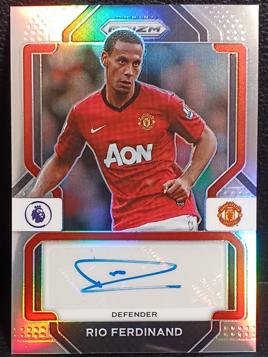 【99枚限定】 Panini Prizm EPL Soccer Rio Ferdinand Auto 直筆サイン Silver Manchester Unitedの画像1