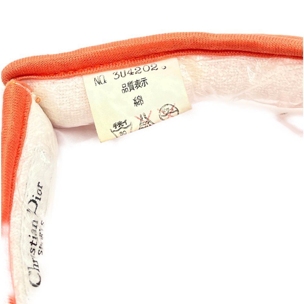 ◆◆【1円スタート】 Christian Dior クリスチャンディオール サンバイザー CD SPORTS オレンジ 目立った傷や汚れなしの画像8