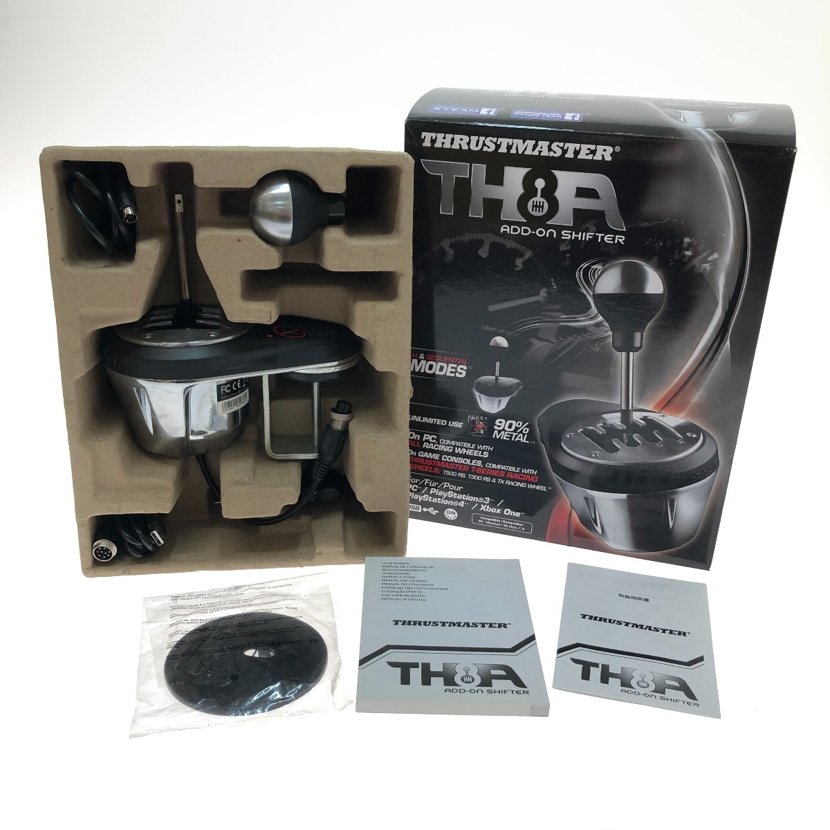 ** THRUSTMASTER TH8A ADD-ON SHIFTER TV game for controller parts a little scratch . dirt equipped 