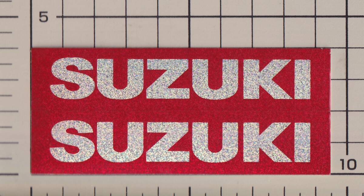 スズキ スパンコール ステッカー ２枚組 SUZUKI sticker Racing 赤_画像1