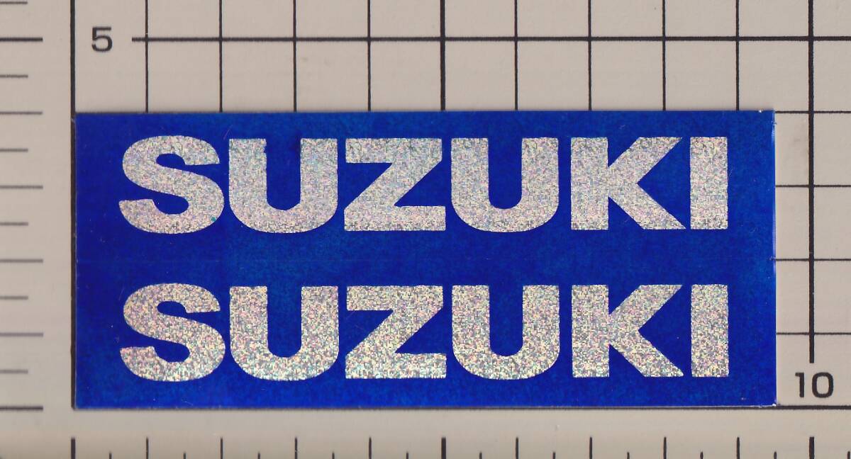 スズキ スパンコール ステッカー ２枚組 SUZUKI sticker Racing 青_画像1