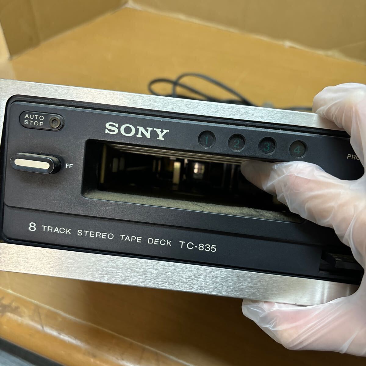 TA-682☆100サイズ☆ SONY ソニー TAPECORDER TC-835 テープレコーダー オーディオ機器 レトロ ジャンク 8トラック 8トラデッキ カセット_画像5