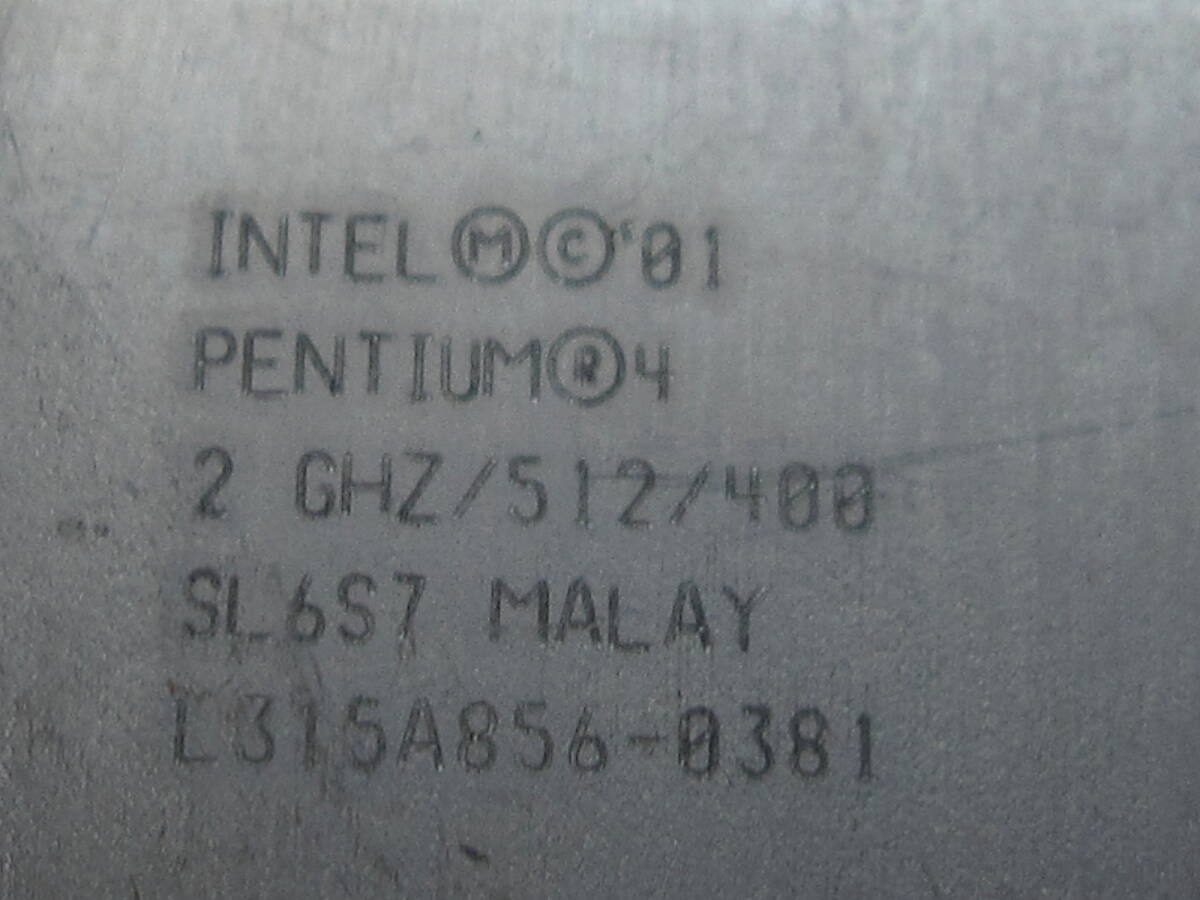 ソケット478 Northwood Pentium4 2GHz 2GHZ/512/400 2500/71011の画像2