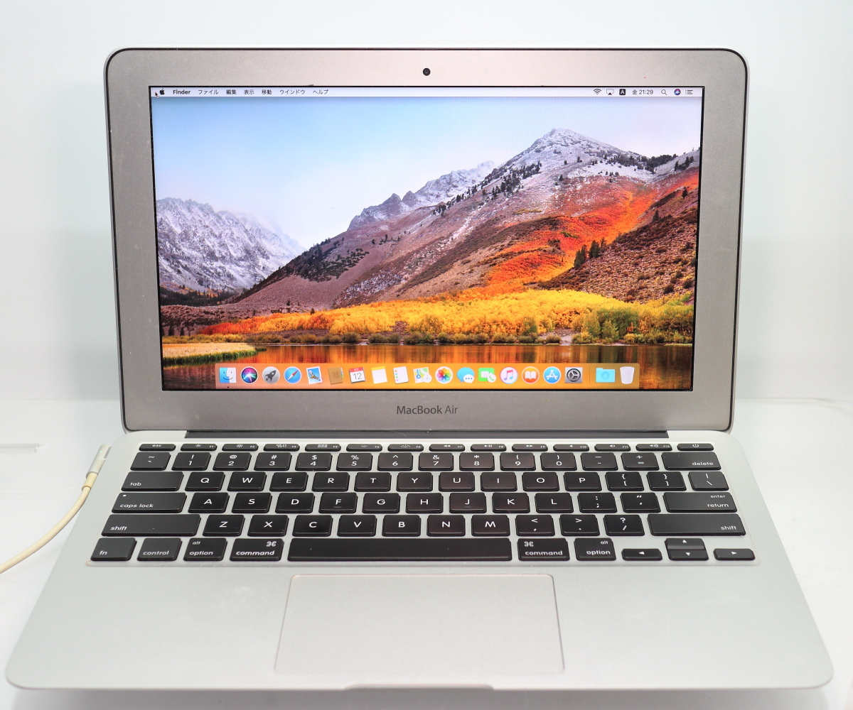 Apple MacBook Air (11-inch,Mid2011)/Core i5-2467M 1.6GHz/4GBメモリ/SSD64GB/macOS High Sierra 10.13/バッテリー無し 難有り #0413の画像1