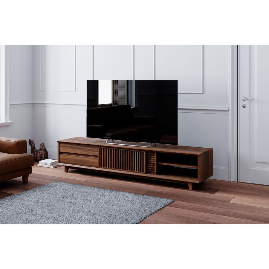 テレビボード テレビ台 160cm 引き出し 格子 完成品 オーク オークブラック 木製 ブラウン 北欧 tv台 tvボード 160の画像5