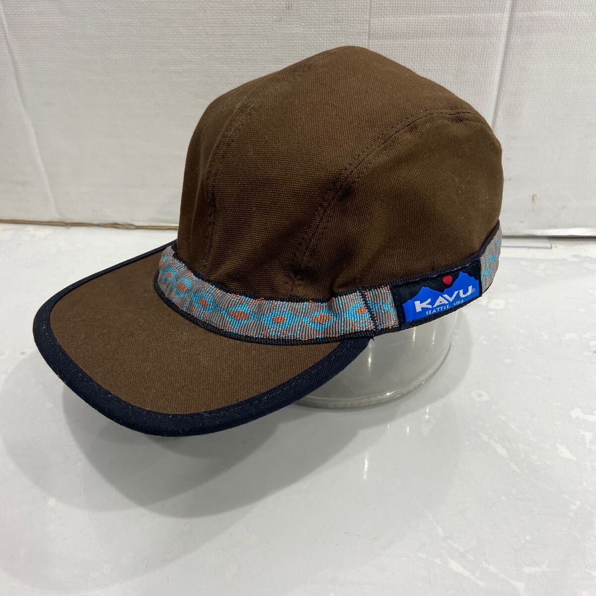[KAVU Cub -] ремешок колпак Brown USA производства M 1167-1433-2 шляпа 2404oki K