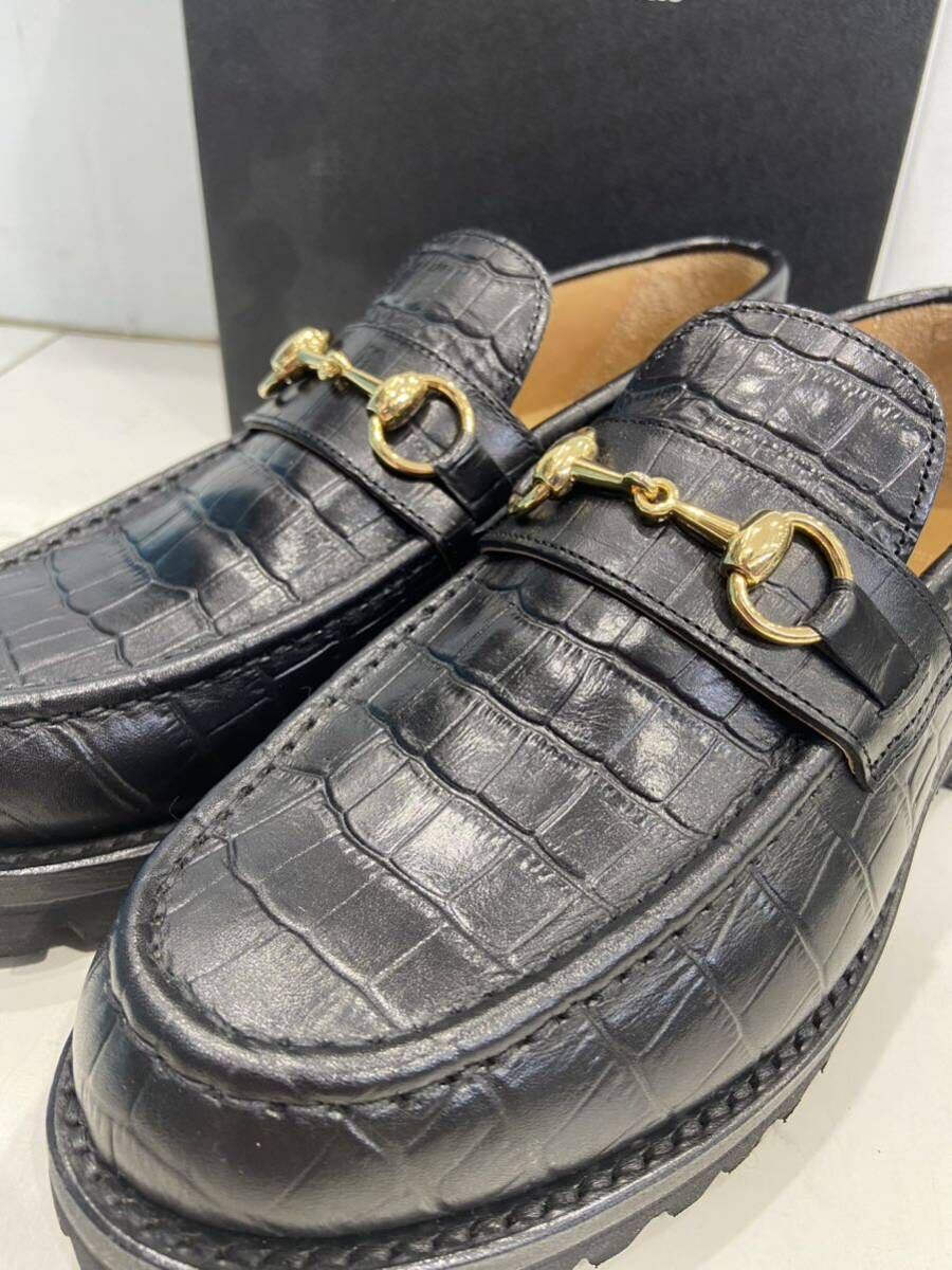 [COOTIE PRODUCTIONS Koo ti production z] COOTIE Raza Bit Loafer Crocodile leather bit Loafer black 25cm 2404oki k