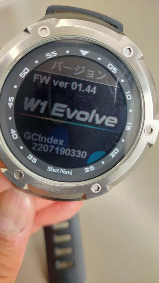 ショットナビw1 Evolve  ゴルフナビ 腕時計型　GPSナビ