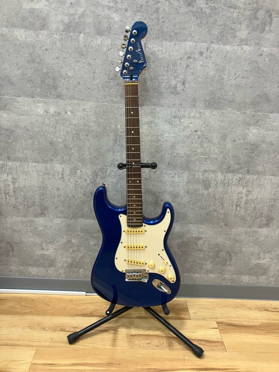 #5019  【現状品】 PHOTO GENIC フォトジェニック エレキギター 青 ギタースタンド ソフトケース付の画像1